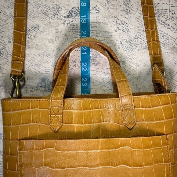 The Zip-Top Small Transport Crossbody: Croc Embossed Leather Edition - Picture 12 of 15